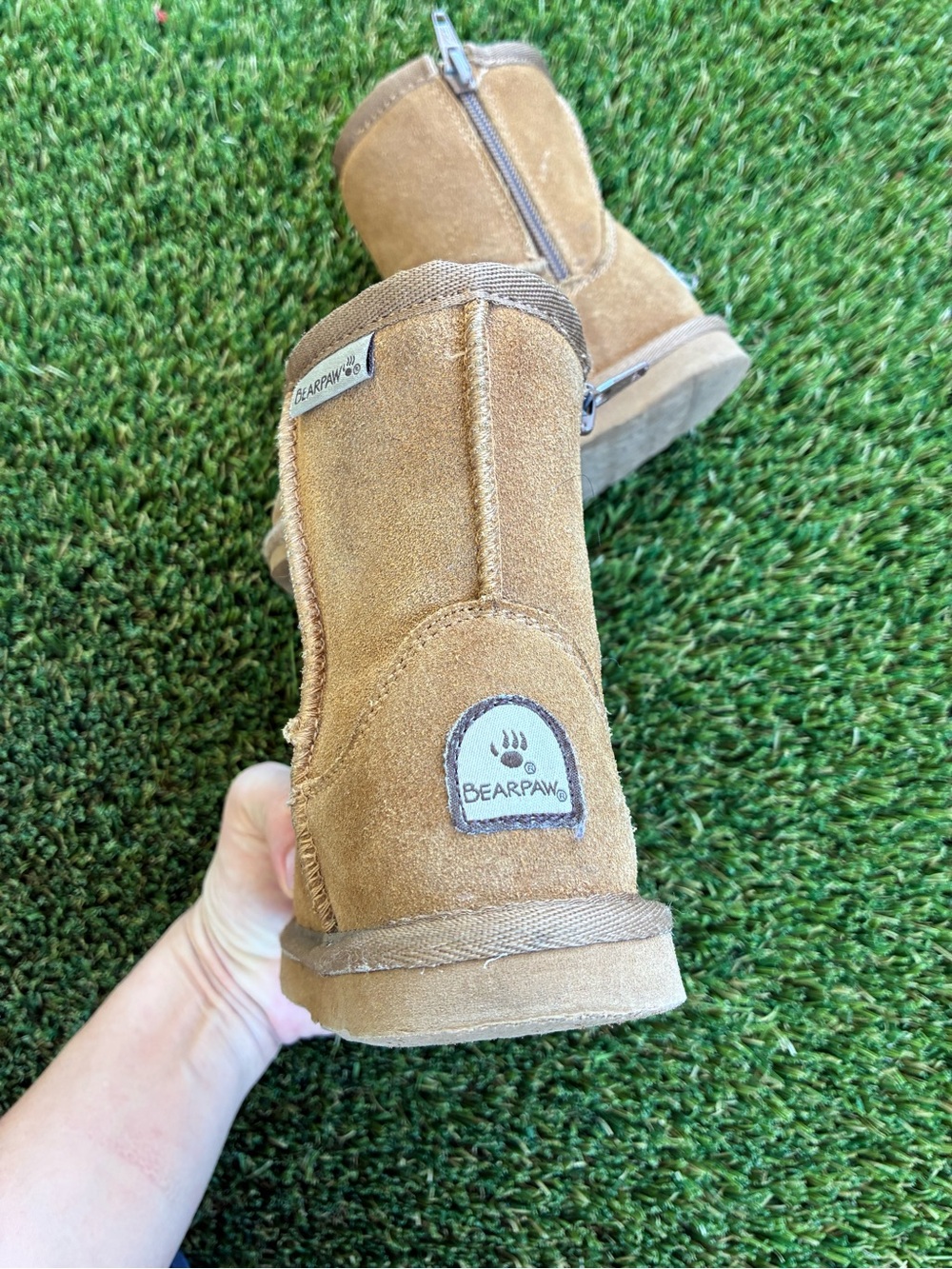 BearPaw Suede Short Boots - Tan